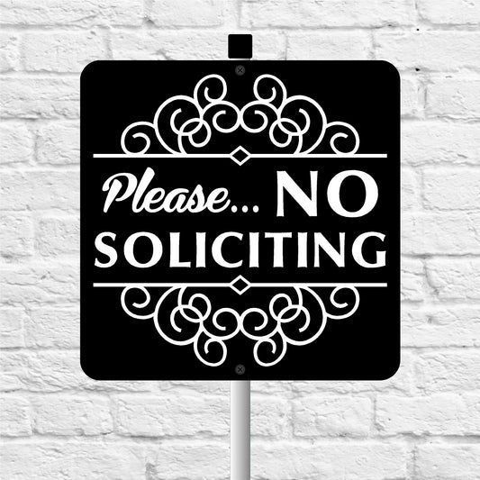 Please No Soliciting Sign