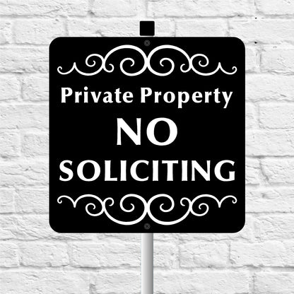 Private Property No Soliciting Sign