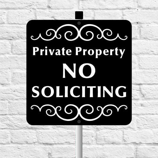 Private Property No Soliciting Sign