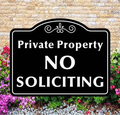 Private Property No Soliciting Sign
