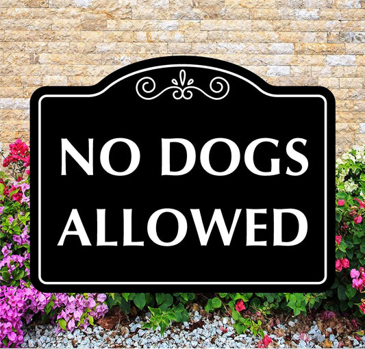 No Dogs Allowed Sign